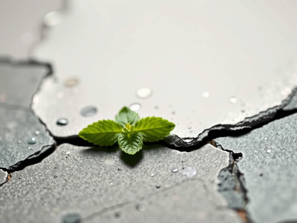 Texture slate and mint leaf