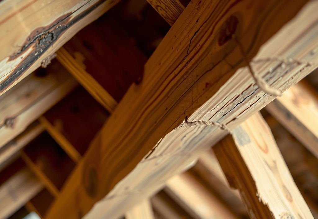 Dřevěný trám detail