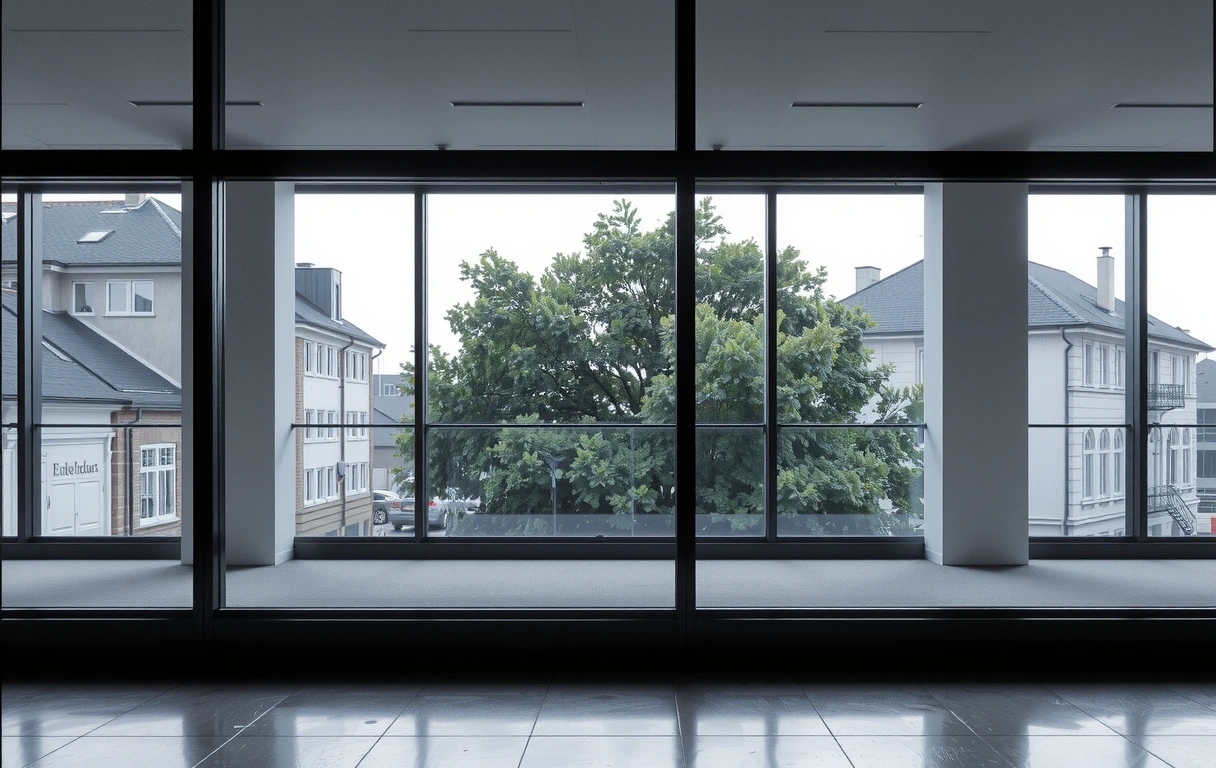 Skleněná stěna beze šmouh v kanceláři